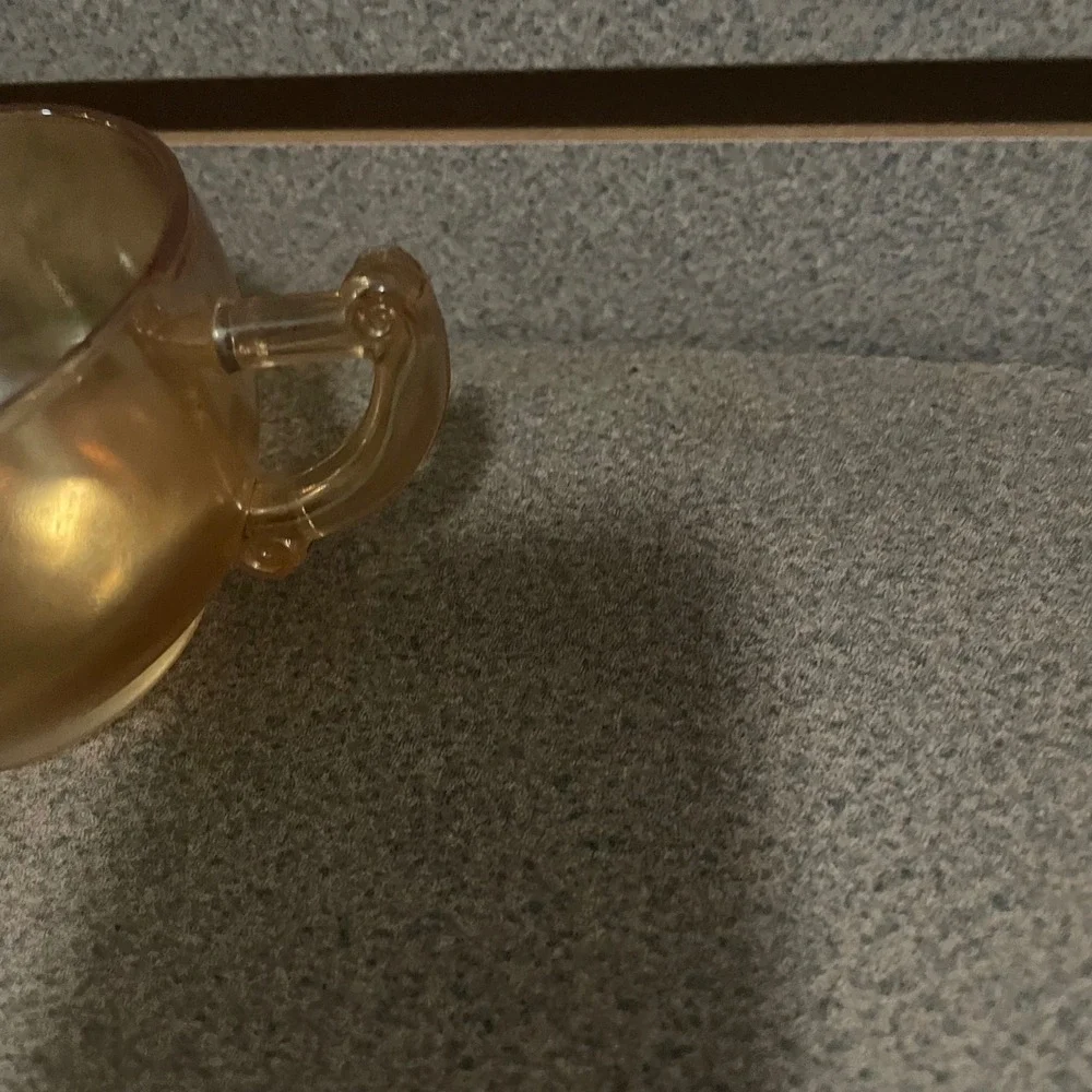 Vintage‎ MODERNE BY JEANETTE MARIGOLD Carnival Glass PUNCH or Coffee  TEA CUP